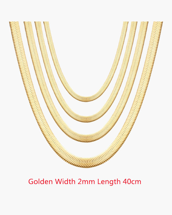Flat Snake Chain Necklace view 30