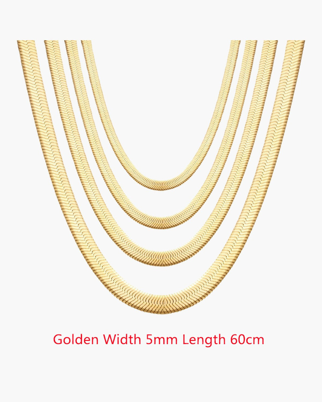 Flat Snake Chain Necklace view 49