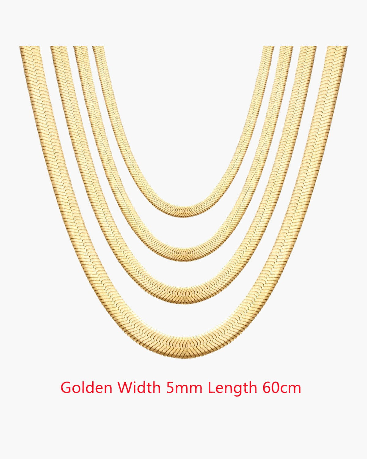 Flat Snake Chain Necklace view 49