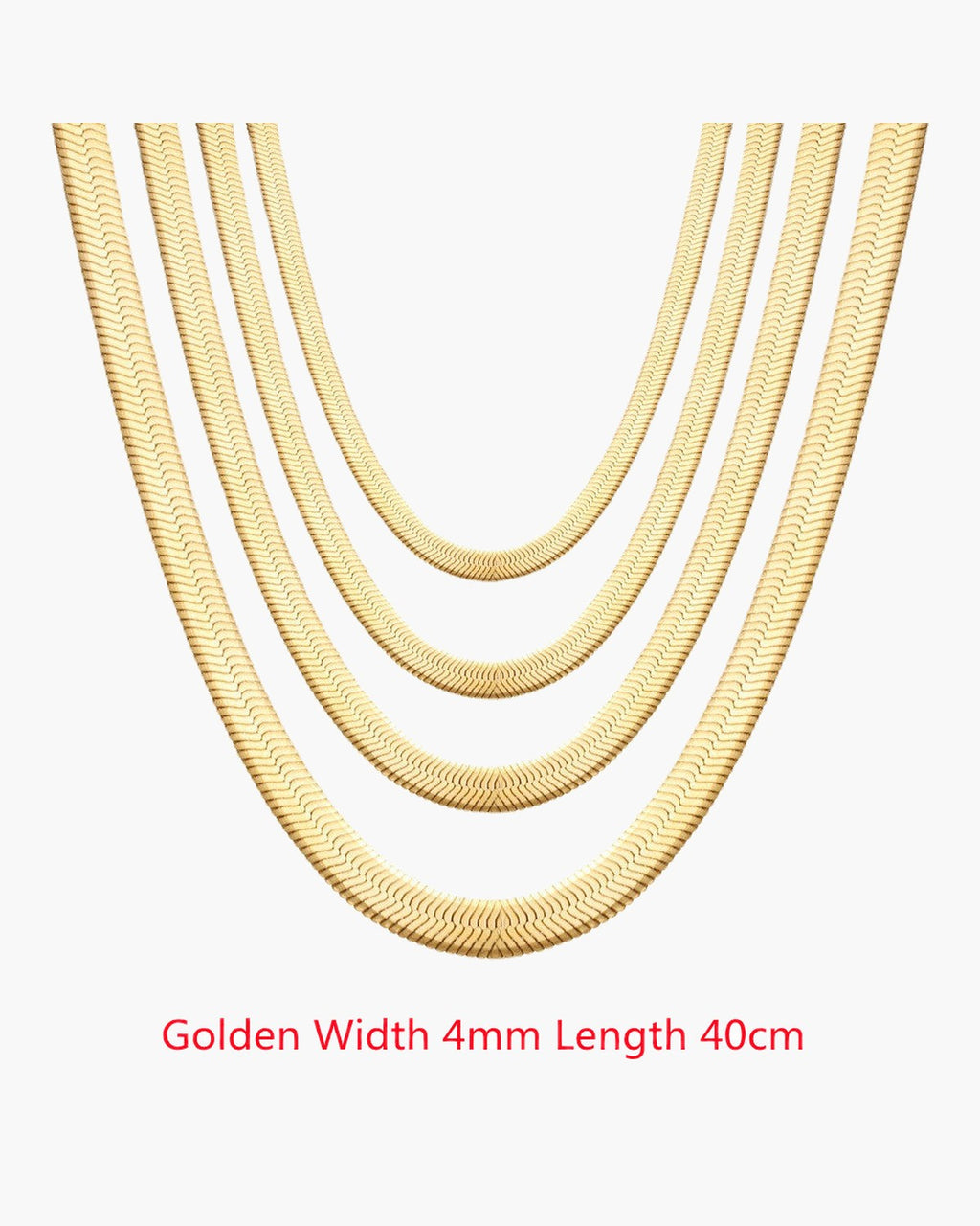 Flat Snake Chain Necklace view 40