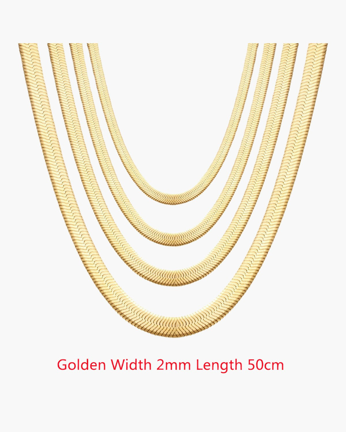 Flat Snake Chain Necklace view 34