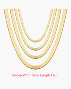 Flat Snake Chain Necklace view 47