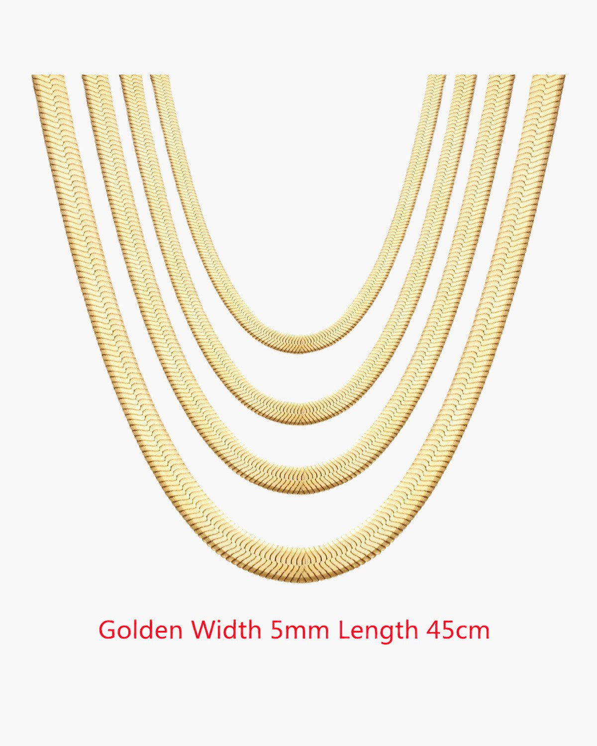 Flat Snake Chain Necklace view 47