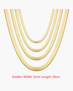 Flat Snake Chain Necklace view 35