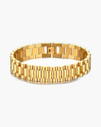 Geometric Link Bracelet in Titanium Steel view 3