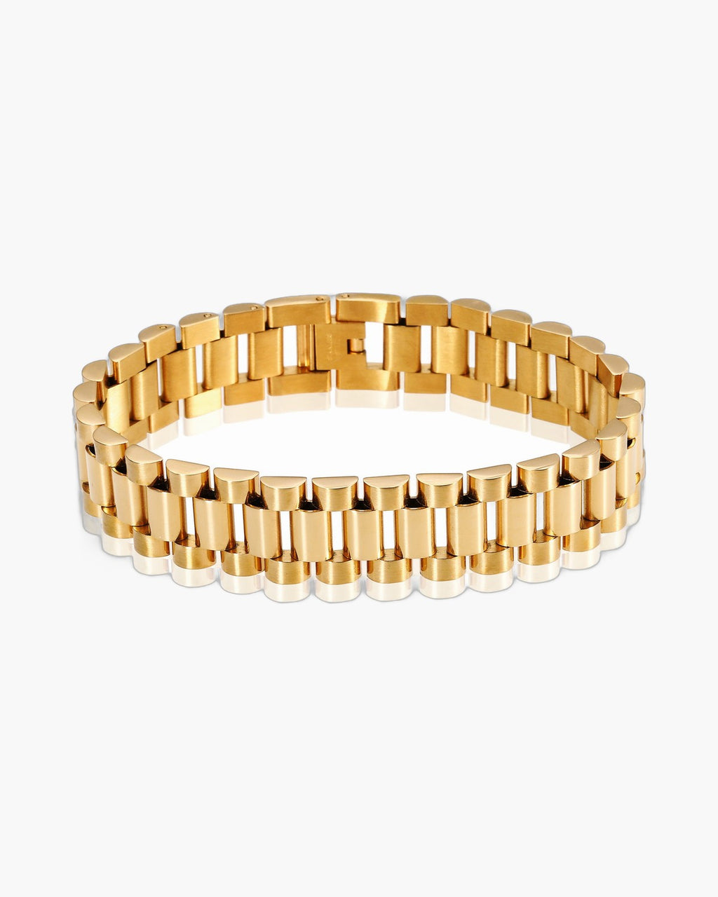 Geometric Link Bracelet in Titanium Steel view 4