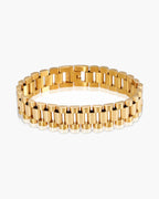 Geometric Link Bracelet in Titanium Steel view 4