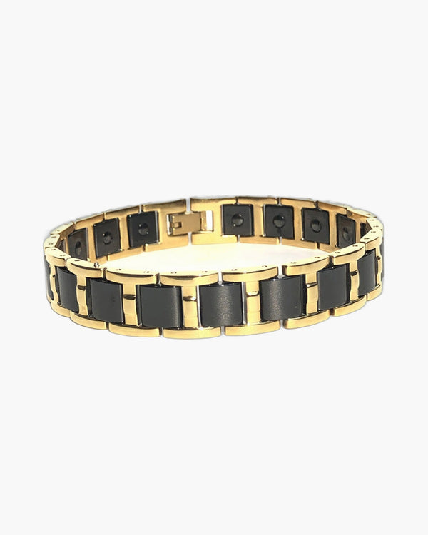 Geometric Link Bracelet with Ceramic Inlay view 7