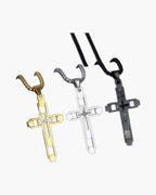 Hollow Double Cross Pendant Necklace view 6