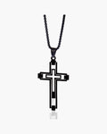 Hollow Double Cross Pendant Necklace view 3