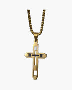 Hollow Double Cross Pendant Necklace view 4