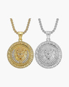 Lion Head Medallion Pendant Necklace view 5