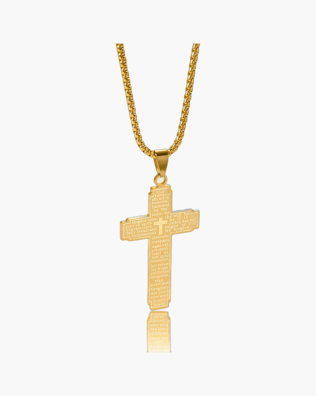Lord's Prayer Cross Pendant Necklace view 8
