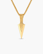 Marco Maveri Arrowhead Pendant Wheat Chain Necklace, Gold
