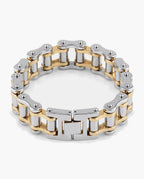 Marco Maveri Bicycle Chain Link Bracelet, Silver / Gold