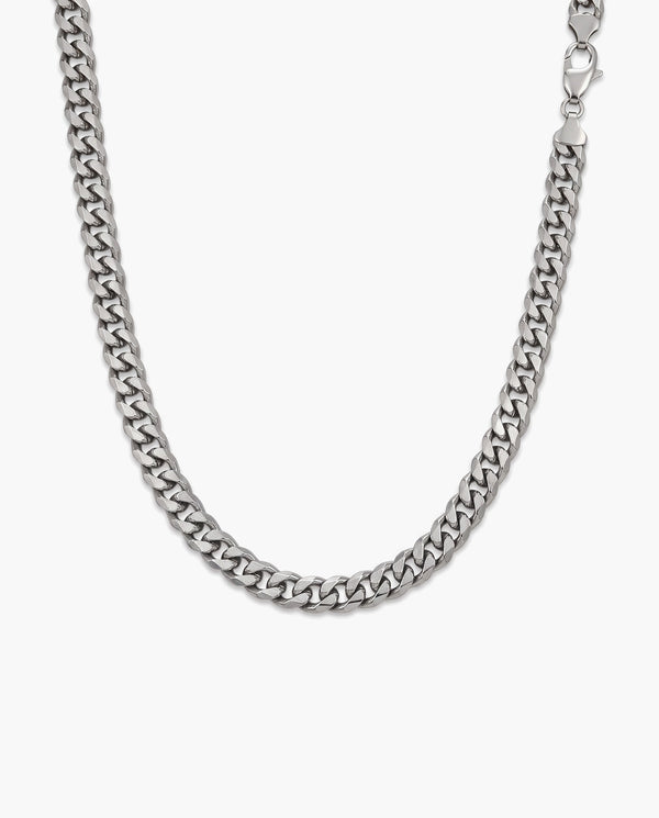 Marco Maveri Bold Cuban Link Chain in Titanium Steel, Silver