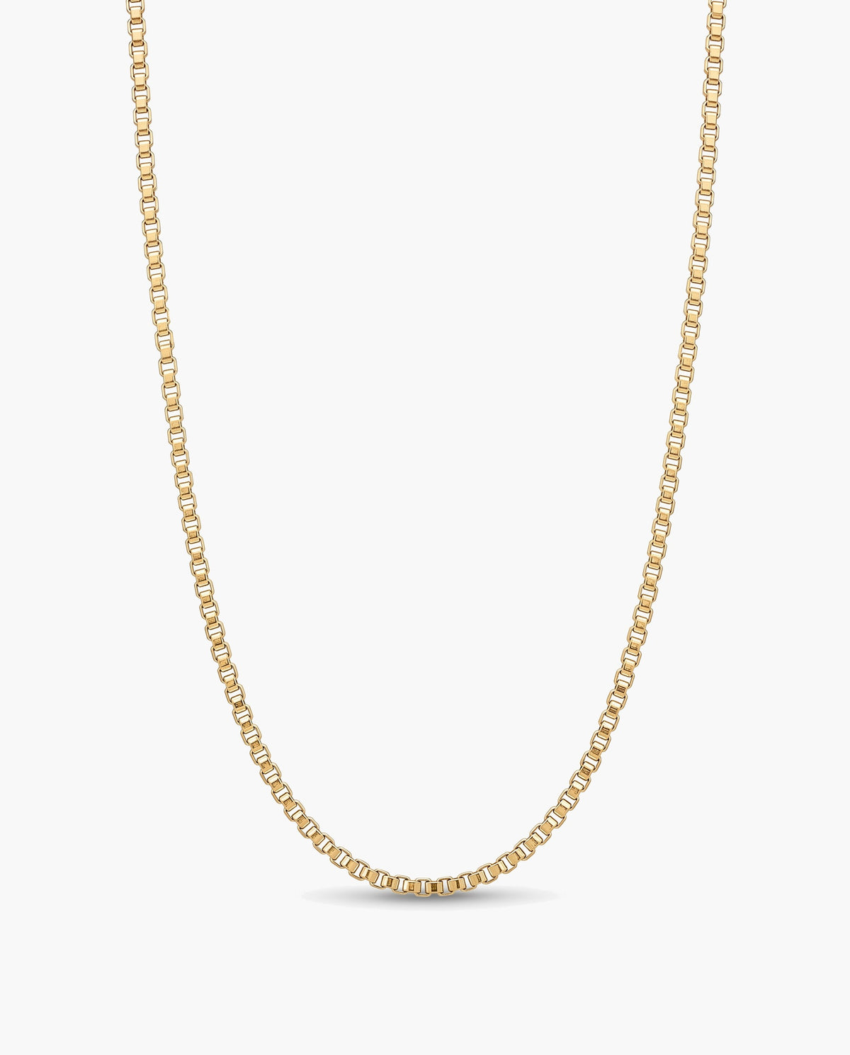 Marco Maveri Box Chain Necklace in Titanium Steel, Gold