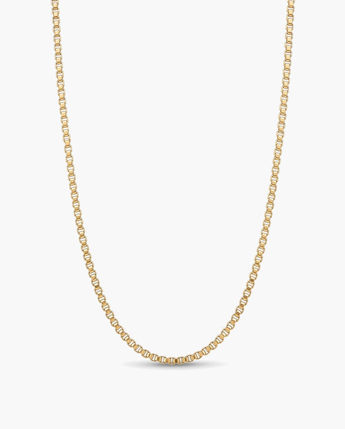 Marco Maveri Box Chain Necklace in Titanium Steel, Gold