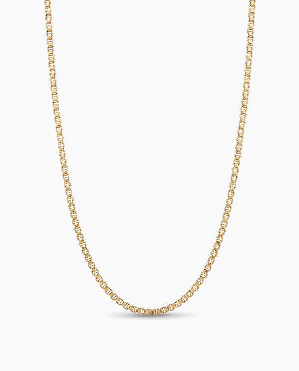 Marco Maveri Box Chain Necklace in Titanium Steel, Gold