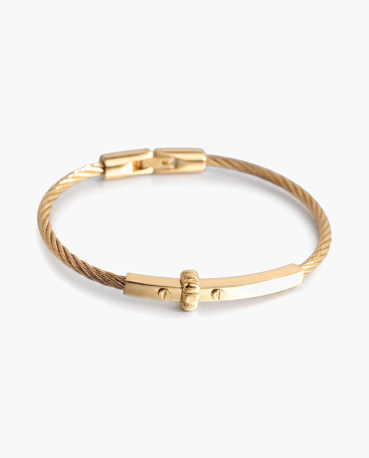 Marco Maveri Cable Bracelet with Bar Detail, Gold