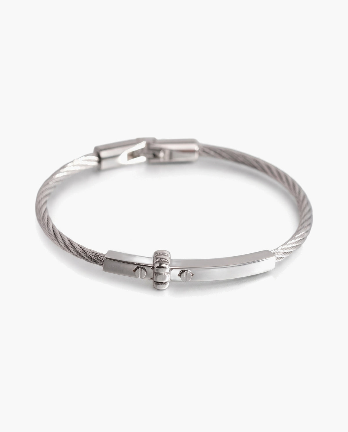 Marco Maveri Cable Bracelet with Bar Detail, Silver