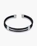 Marco Maveri Cable Cuff Bracelet, Black / Silver
