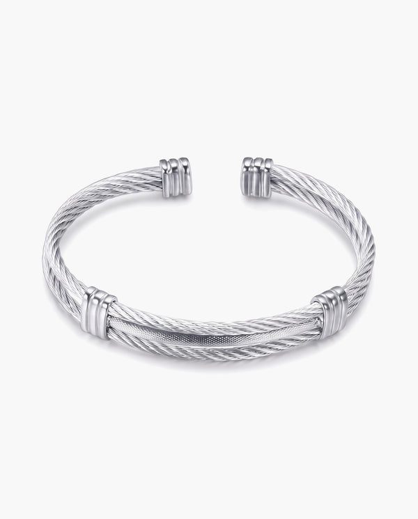 Marco Maveri Cable Cuff Bracelet, Silver