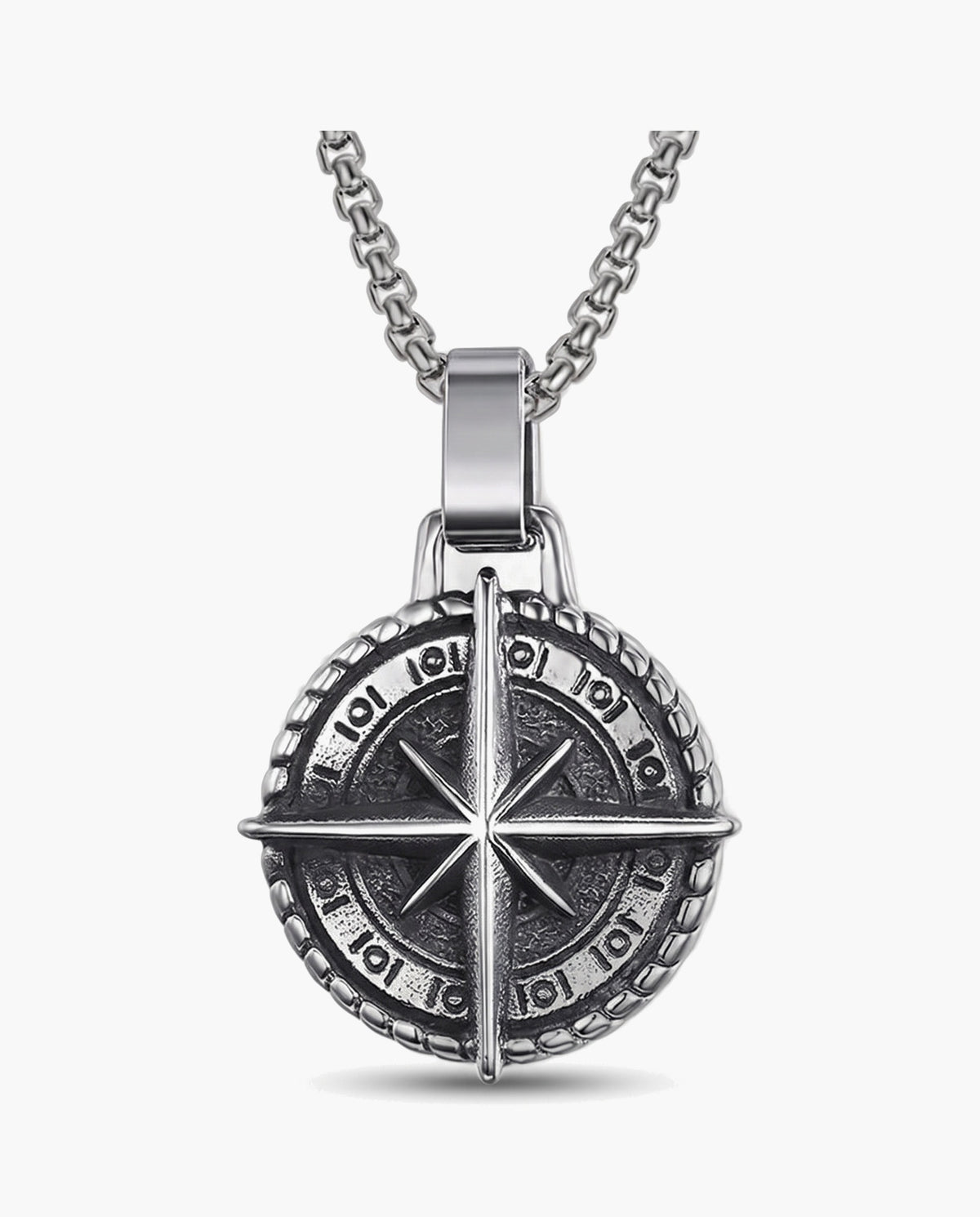 Marco Maveri Compass Pendant Necklace, Silver