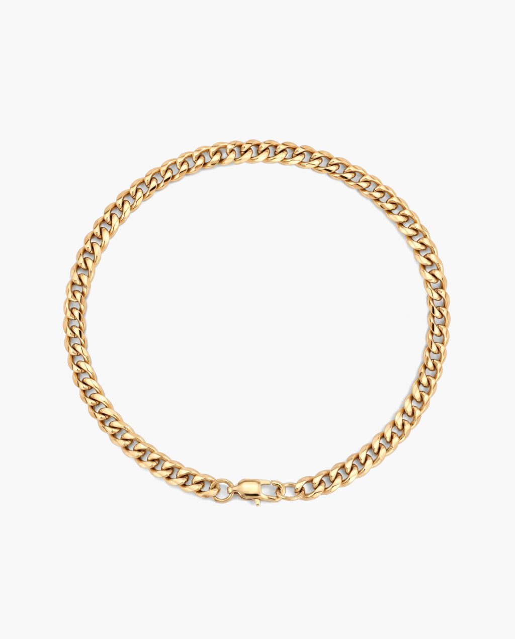 Marco Maveri Cuban Link Bracelet in Stainless Steel, Gold, 4 mm wide