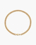 Marco Maveri Cuban Link Bracelet in Stainless Steel, Gold, 4 mm wide
