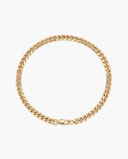 Marco Maveri Cuban Link Bracelet in Stainless Steel, Gold, 4 mm wide