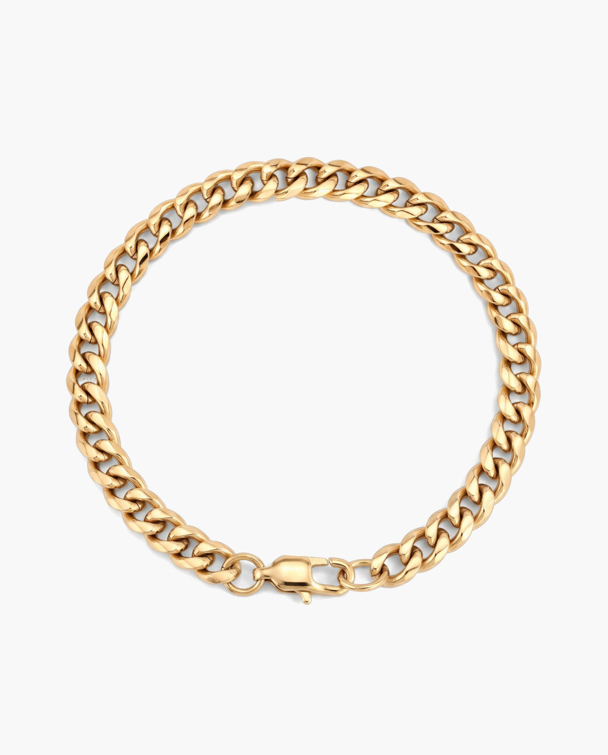 Marco Maveri Cuban Link Bracelet in Stainless Steel, Gold, 6 mm wide