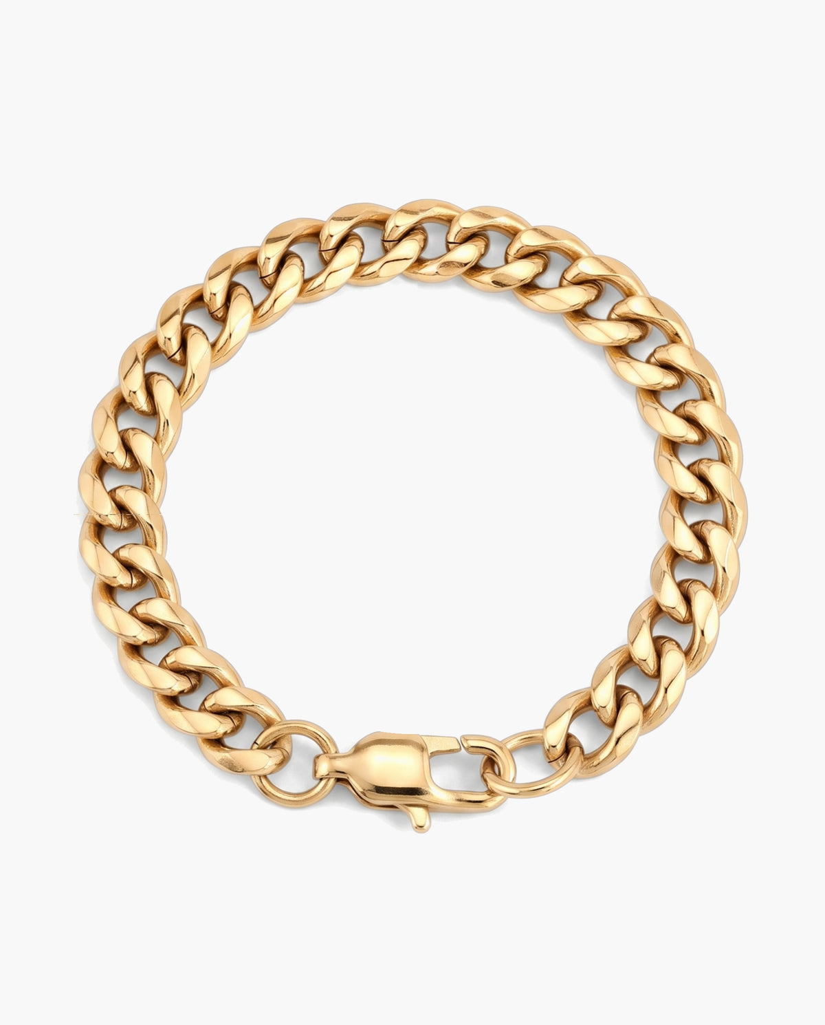 Marco Maveri Cuban Link Bracelet in Stainless Steel, Gold, 9 mm wide