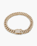Marco Maveri Cuban Link Bracelet with Cubic Zirconia, Gold