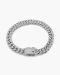 Marco Maveri Cuban Link Bracelet with Cubic Zirconia, Silver