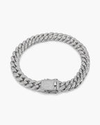 Marco Maveri Cuban Link Bracelet with Cubic Zirconia, Silver