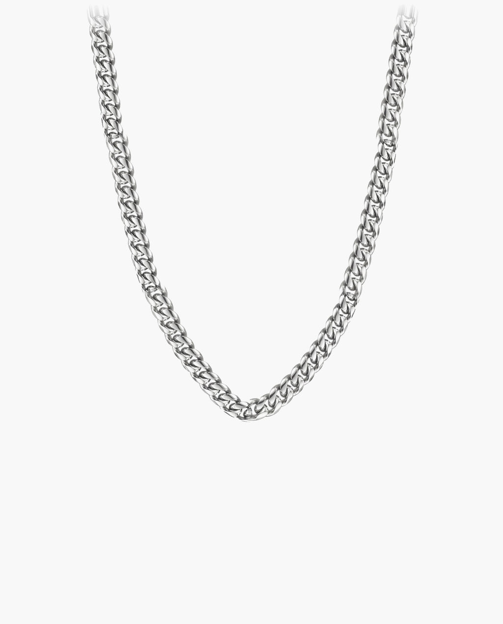 Marco Maveri Silver Cuban Link Chain, Silver, 8 mm wide