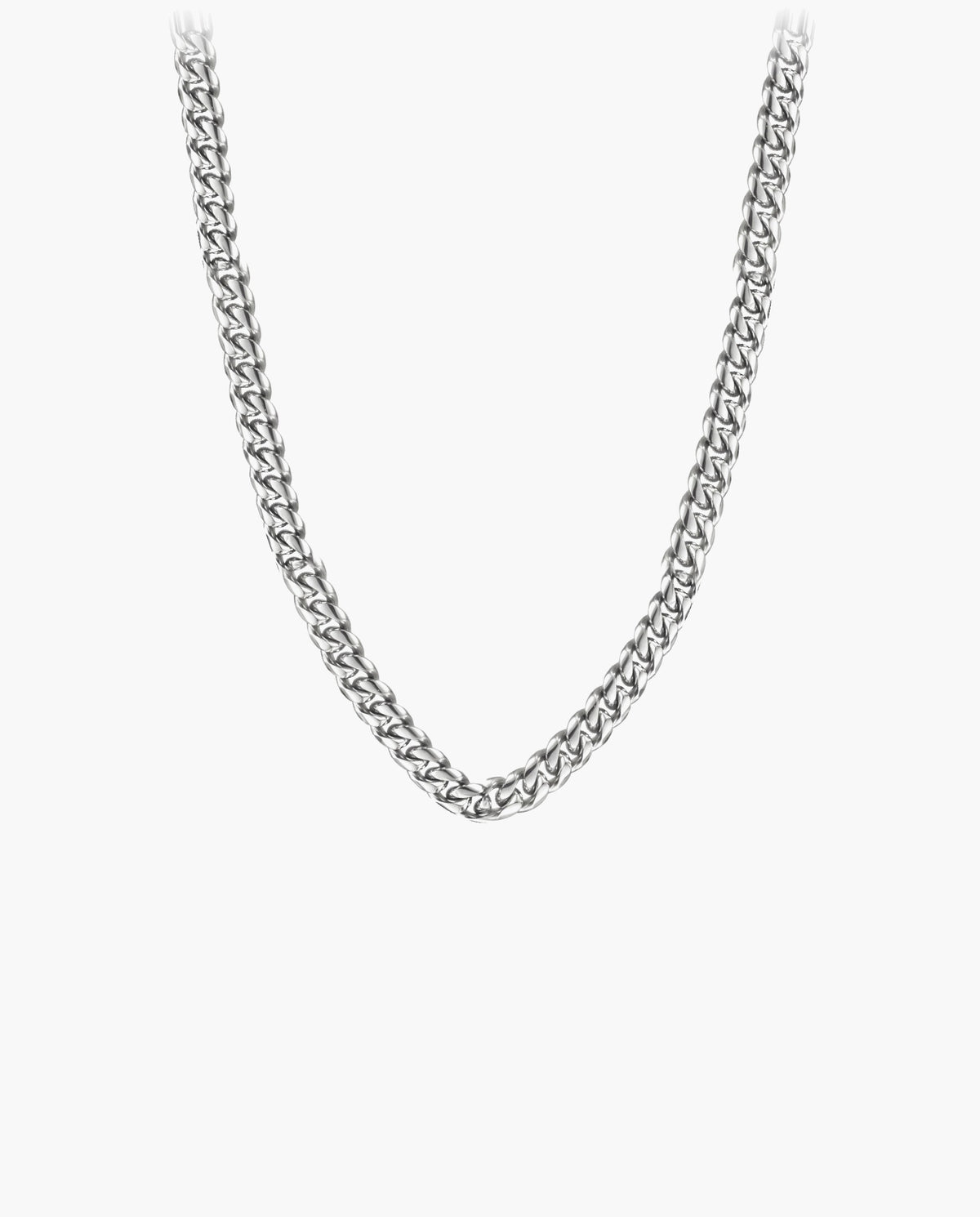 Marco Maveri Silver Cuban Link Chain, Silver, 8 mm wide