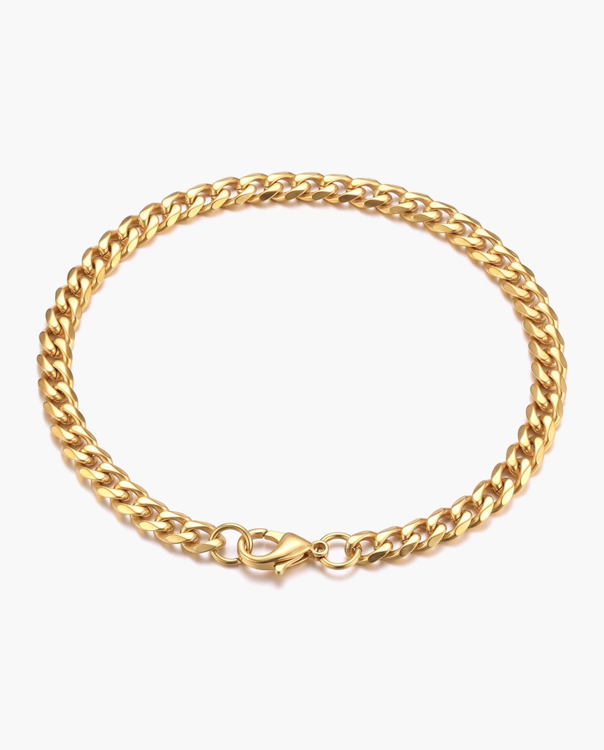 Marco Maveri Cuban Link Chain Bracelet, Gold, 5 mm wide