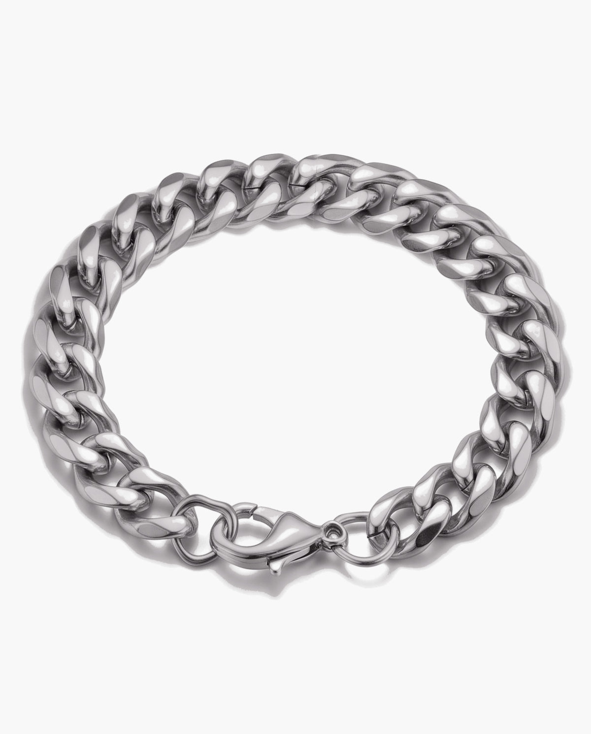 Marco Maveri Cuban Link Chain Bracelet, Silver, 11 mm wide