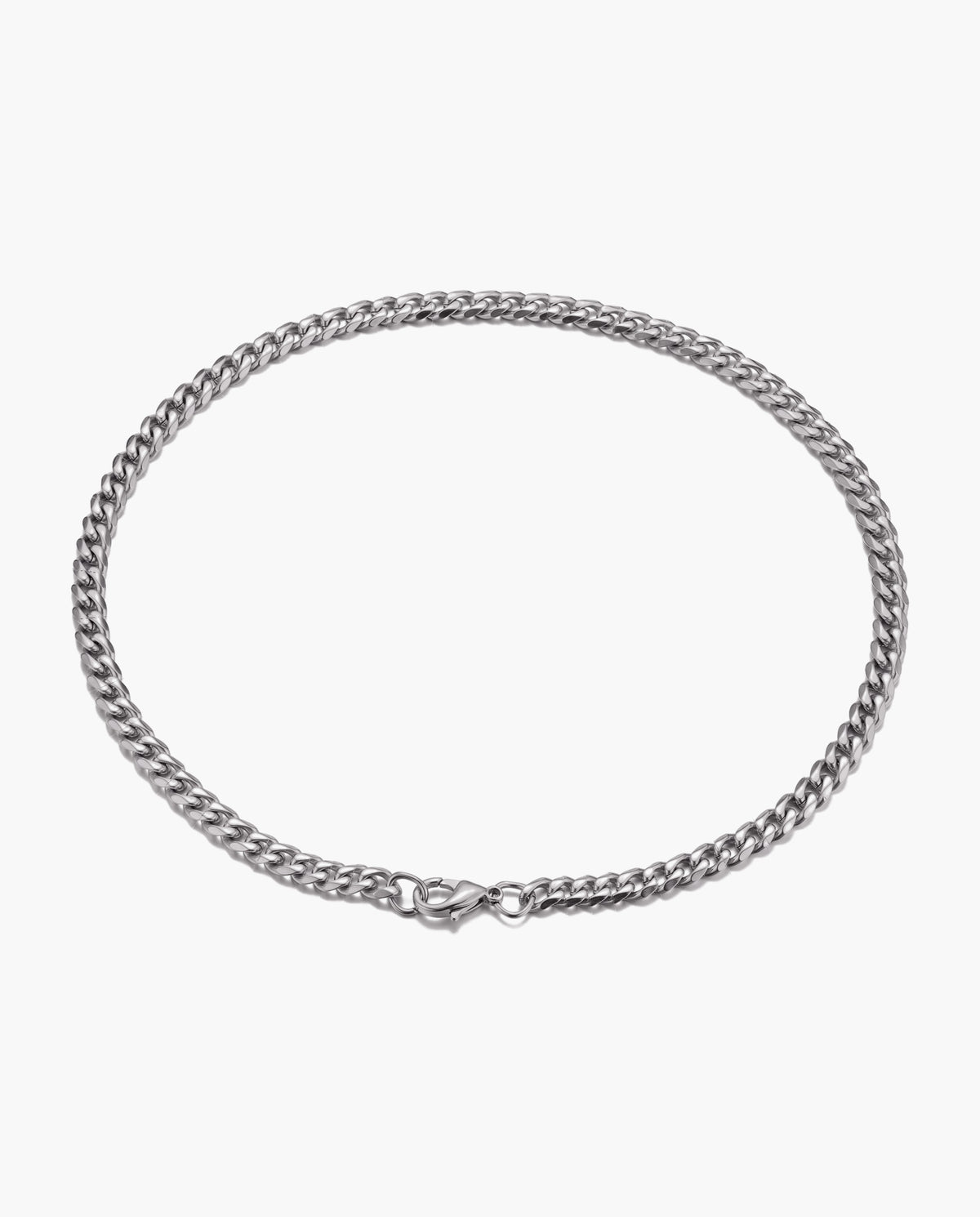 Marco Maveri Cuban Link Chain Bracelet, Silver, 3 mm wide