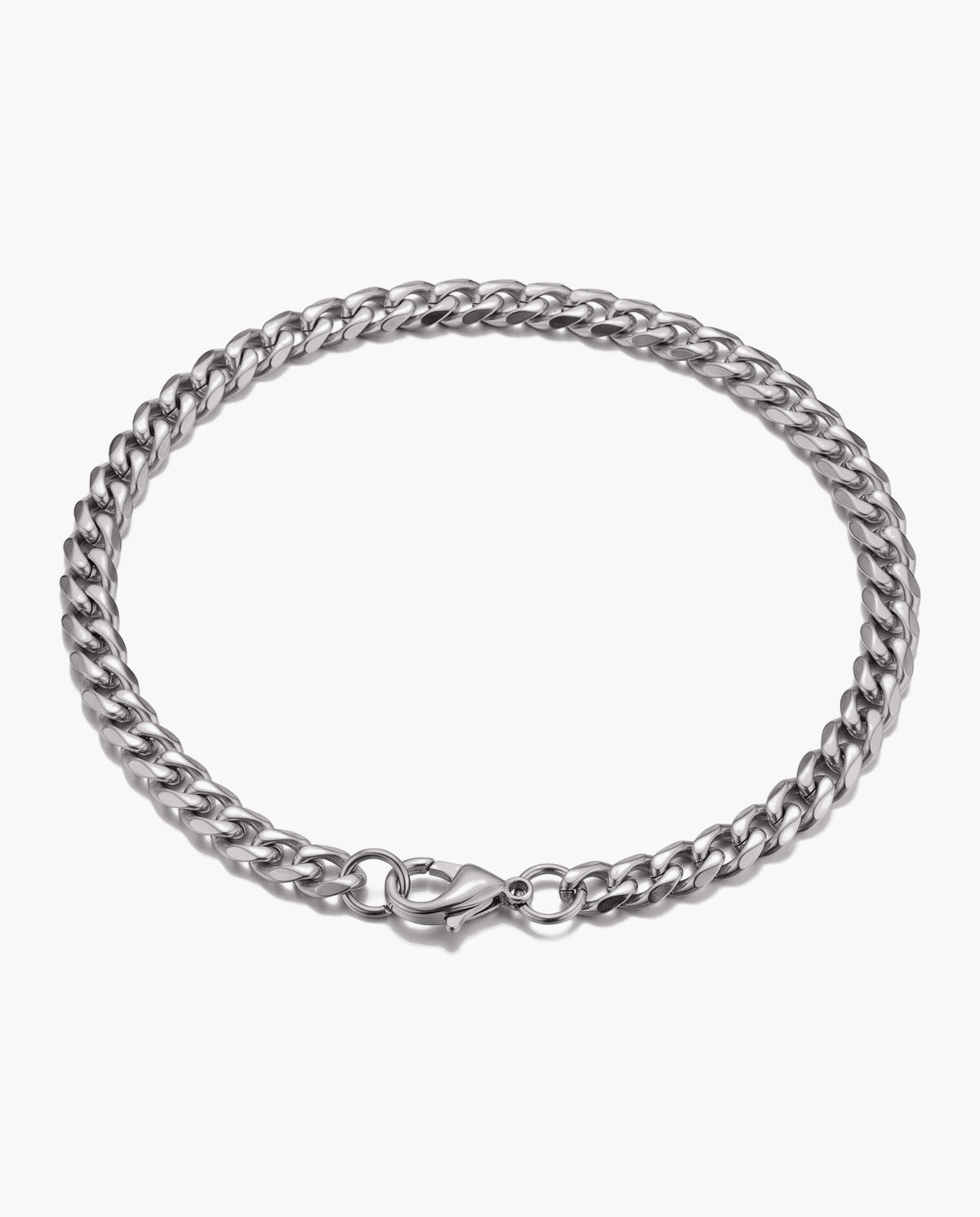 Marco Maveri Cuban Link Chain Bracelet, Silver, 5 mm wide