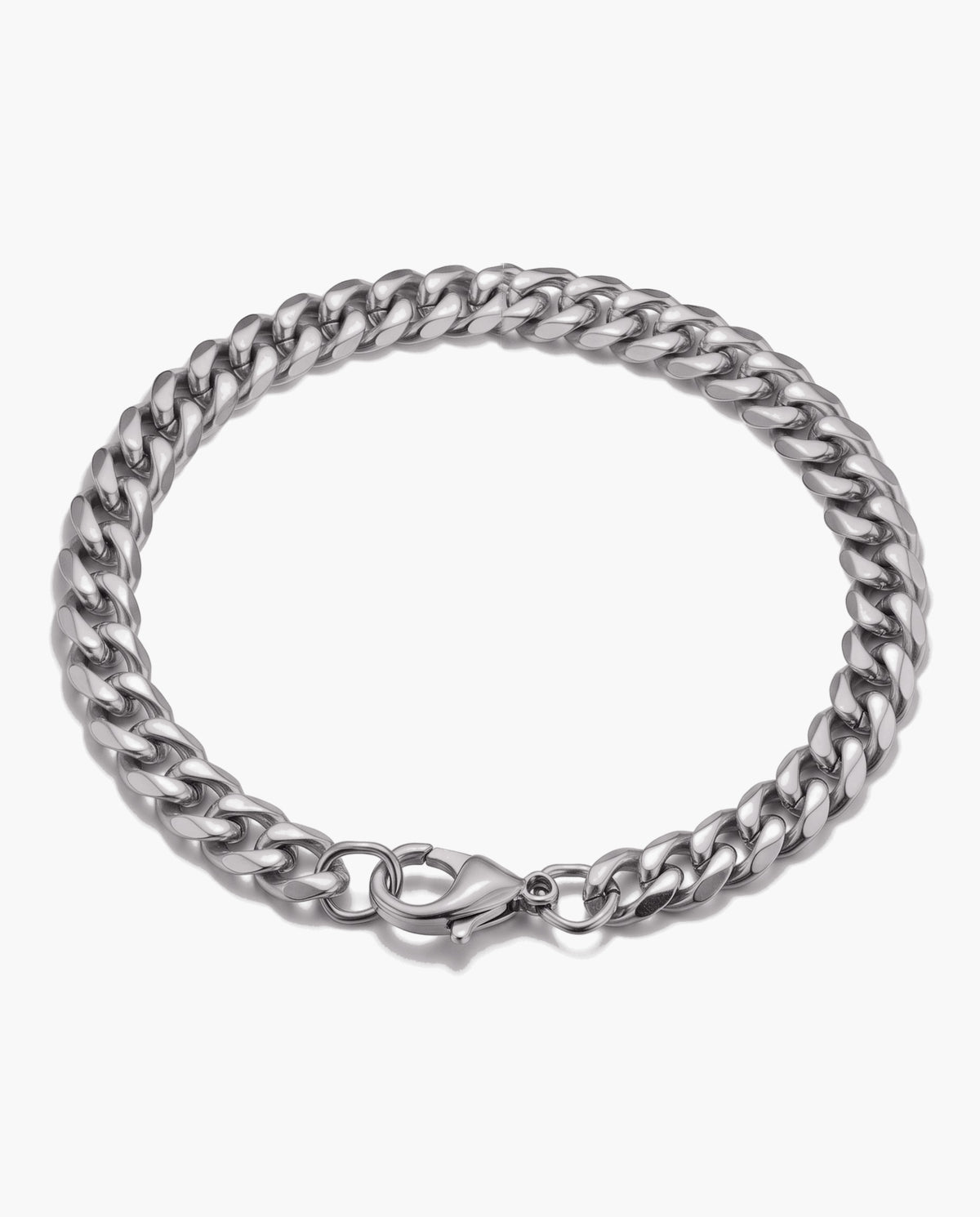 Marco Maveri Cuban Link Chain Bracelet, Silver, 7 mm wide