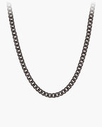 Marco Maveri Cuban Link Chain Necklace, Black, 4 mm wide
