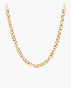 Marco Maveri Cuban Link Chain Necklace, Gold, 4 mm wide