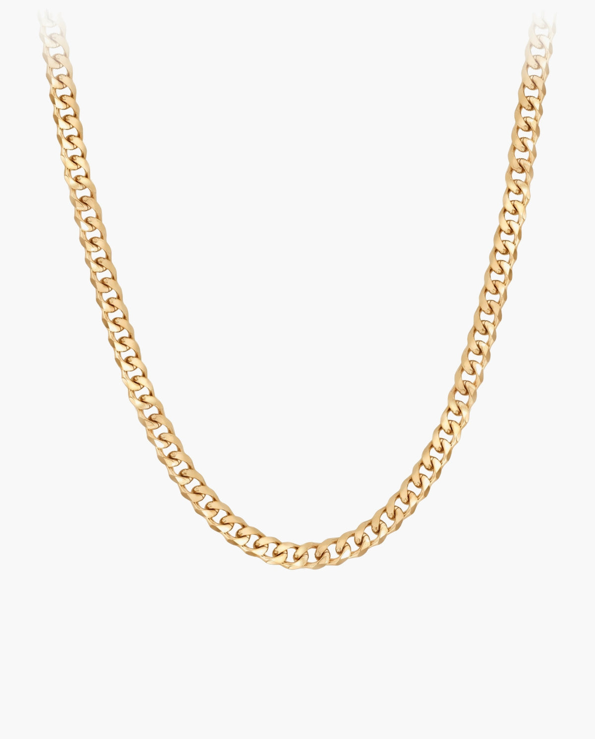 Marco Maveri Cuban Link Chain Necklace, Gold, 4 mm wide