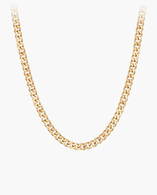 Marco Maveri Cuban Link Chain Necklace, Gold, 4 mm wide