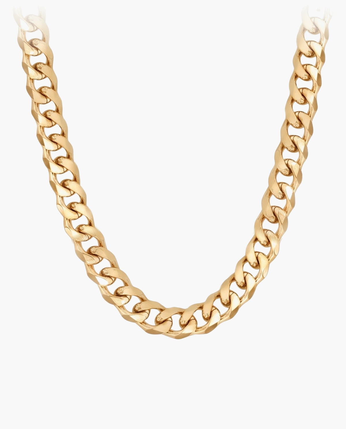 Marco Maveri Cuban Link Chain Necklace, Gold, 8 mm wide