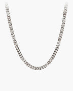Marco Maveri Cuban Link Chain Necklace, Silver, 4 mm wide
