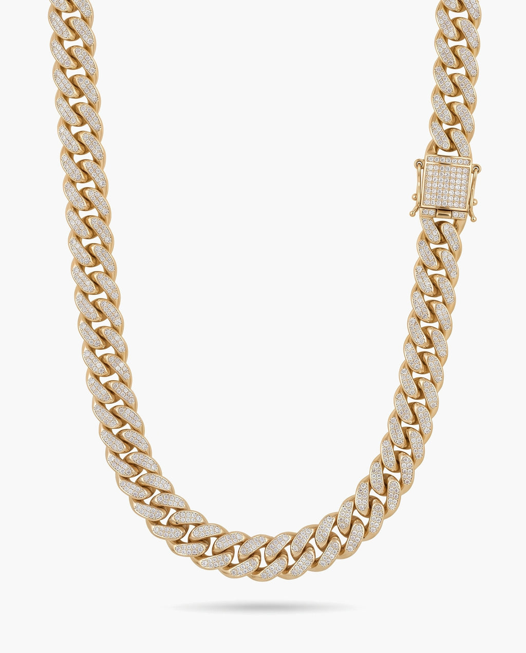Marco Maveri Cuban Link Chain with Cubic Zirconia, Gold